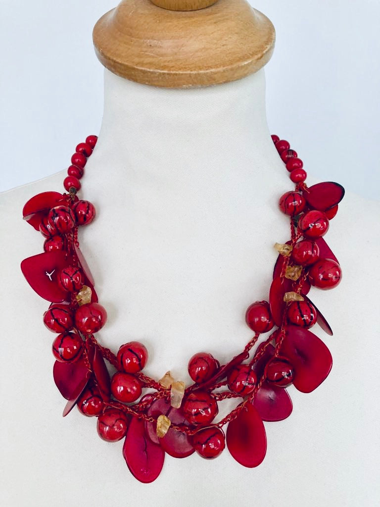 Red Tagua Necklace